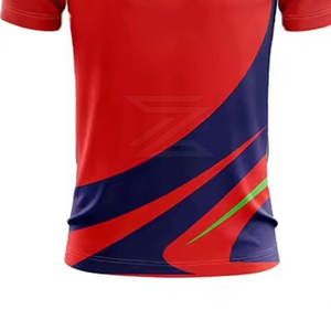 Vêtements de sport haute performance à coutures durables, uniforme de cricket pour hommes, manches courtes, couleur contrastée - Product Image 3