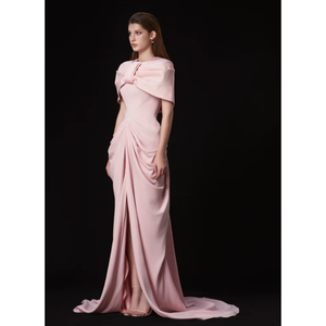 Vestido de noche para mujer Tela ecológica Corte elegante Etiquetas personalizadas disponibles Vietnam Enzo Leo OEM Mayorista - Product Image 6