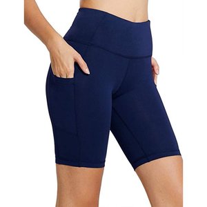 Women's Yoga <b>Shorts</b> <b>Compression</b> High Waist Quick Dry Soft Fitness Seamless Plaid 100% Polyester Four-Way Stretch Gym <b>Shorts</b> - Product Image 2