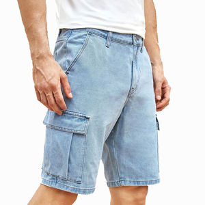 Shorts Cargo de Mezclilla Lavada para Hombre 2025, Estilo Urbano Holgado, Pantalones Cortos Vaqueros con Múltiples Bolsillos para Moda Casual de Verano al Aire Libre con v - Product Image 4
