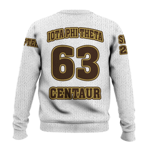 Iota Phi Theta 1963 fraternité pull Chenille tricot grec lettre pull acrylique grec vêtements hiver mode - Product Image 3