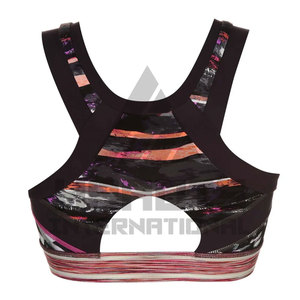 Nuevo bajo MOQ Fitness Gym Wear Bra Top Mesh Sports Yoga Bra Medium Support Sujetador deportivo sin costuras - Product Image 3