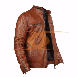 Chaqueta de cuero personalizada cálida de mano de obra agradable de alta calidad de diferentes colores para hombre de cuero con trabajo totalmente personalizado - Product Image 5