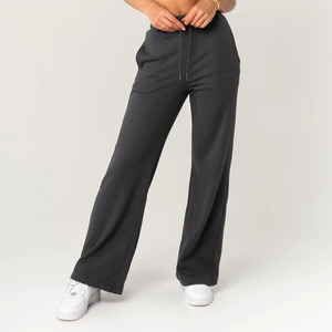 Pantalones de chándal acampanados de carbón informal para mujer más cómodos con cintura media elástica para hombres - Product Image 5