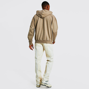 Sweat à capuche en coton épais et épais de haute qualité pour hommes, sweat à capuche surdimensionné en polaire à épaules tombantes pour l'automne ODM - Product Image 6