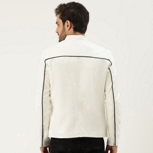 Chaqueta de Cuero Vacuno para Hombre, Diseño Personalizado, Cierre Frontal, Chaqueta de Cuero Informal de Invierno, Proveedor OEM - Product Image 2