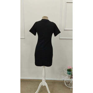 Vestido Mini de Crepé Importado para Mujer de Jane, con Mangas Cortas, Escote en Forma de Lágrima y Detalle Decorativo de Cordones, Modelo 32882 - Product Image 5