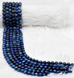Piedras Preciosas de Cianita Auténticas de Calidad, Redondas de 8 mm, Naturales, para la Fabricación de Joyas, de la Marca Anshul Impex - Product Image 3