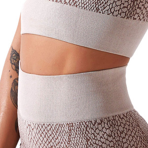 ชุดโยคะคุณภาพสูงสำหรับผู้หญิง XL ระบายอากาศได้ดีวัสดุยืดได้สายรัดเอวออกแบบโลโก้ได้ตามต้องการ - Product Image 4