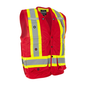 Breathable Men Hi Vis Construction OEM 100% Cotton High Quality Low MOQ Reflective <b>Tape</b> <b>Security</b> Vest for Men - Product Image 1