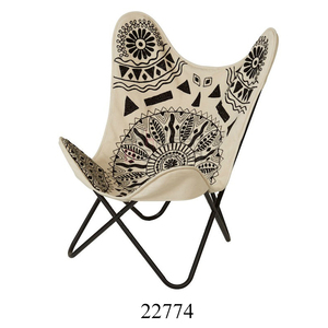 Chaise papillon à cadre en métal avec chaise papillon en toile portable de loisirs avec abattre chaise papillon de loisirs simple - Product Image 6