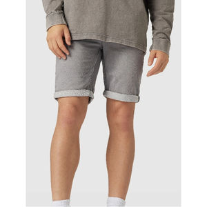 Short en jean pour homme Short en jean fin à la mode pour homme Coupe droite cintrée Ceinture en détresse à la taille - Product Image 6