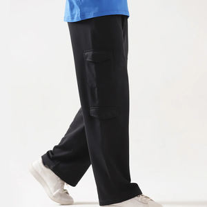 Pantalon baggy taille droite personnalisé de la meilleure qualité pour hommes, vêtements d'extérieur décontractés à taille moyenne, léger et respirant, en polaire/coton - Product Image 4