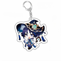 Set de Dijes de Acrílico con Figuras de Dibujos Animados de Mundo de Fantasía Único, Tema de Bruja y Mago, Accesorio Unisex para Bolsa o Mochila, Regalo para Fanáticos del Mundo Virtual