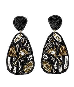 Boucles d'oreilles pendantes élégantes multi-formes en perles, qualité export, faites à la main, bijoux tendance pour femmes au meilleur prix - Product Image 5