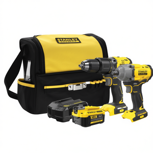 Kit de visseuse à chocs sans fil Stanley 18V Brushless 1/2'' avec batterie 4 Ah et chargeur, visseuses électriques avec sac - Product Image 2