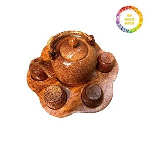 กาน้ำชาไม้มะพร้าวทำมือดีไซน์ไม่ซ้ำใครทนทานเป็นมิตรกับสิ่งแวดล้อมสำหรับผู้รักชาและของตกแต่งบ้าน - Product Image 2