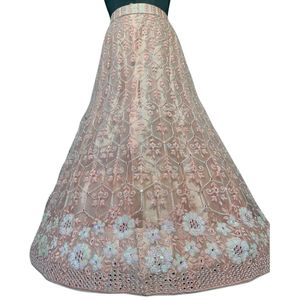 Élégant Heavy Sequin Broderie 3M Flair Net Lehenga Choli Full Dupatta Set pour les fêtes toute l'année pour l'hiver été en gros - Product Image 5
