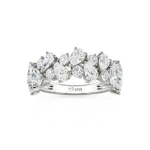 Bague d'éternité en zircon taille marquise platine Jeulia pour femme - Product Image 3