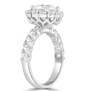 แหวนหมั้นของผู้หญิงเพทายรูปหัวใจสีเงินสเตอร์ลิง925แข็งออกแบบทันสมัยครบรอบแต่งงาน - Product Image 2