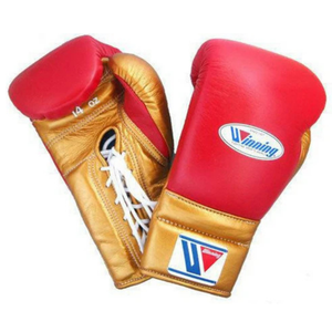 Gants de boxe à lacets Winning, rouge or, cuir de qualité supérieure, gants de boxe professionnels, compétition, entraînement, sparring, salle de sport, 8oz 10oz 12oz 14oz - Product Image 1
