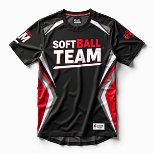 Maillots de sport sublimés personnalisés pour hommes pour la pêche Basketball Softball Soccer 100% Respirant Confortable Fit Crew Neck - Product Image 6