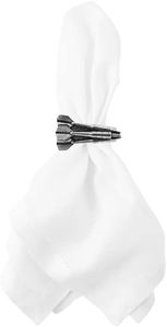 Rond de serviette en étain anglais fin fait à la main décor à la maison Unique pour centres de Table de fête sur une serviette en bois écharpe en papier métal - Product Image 6