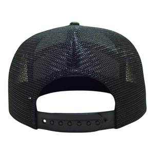 Haute qualité 7 panneau vert noir Camouflage camionneur chapeau personnalisé tissé Patch bord corde sur bord simple boutonnage boucle en gros - Product Image 6