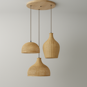 LAMPE EN ROTIN MODERNE, NOUVELLE CONCEPTION ÉCOLOGIQUE, LUMIÈRES DÉCORATIVES D'ARMOIRE DE NOËL - Product Image 2
