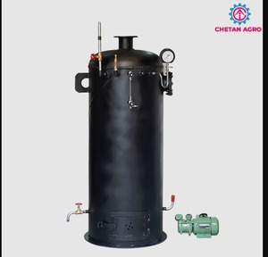 หม้อไอน้ำไม้ขนาดกะทัดรัด1.5แรงม้า100กก./ชม. หม้อไอน้ำที่มีประสิทธิภาพเชื้อเพลิงถ่านหินไม้ทนทานต่อการแปรรูปเมล็ด - Product Image 2