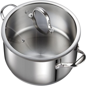 Cazuelas de acero inoxidable de diseño clásico moderno Utensilios de cocina de metal de gama alta para servir comida caliente en casa - Product Image 2