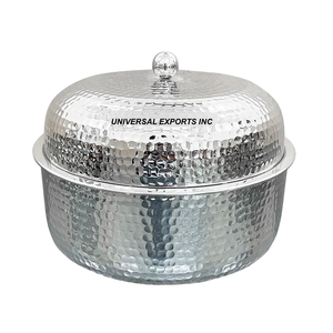 Hotpot en bois fini naturel Casserole faite à la main de qualité supérieure Meilleure vente Réchauffeur de nourriture décoratif en métal - Product Image 6