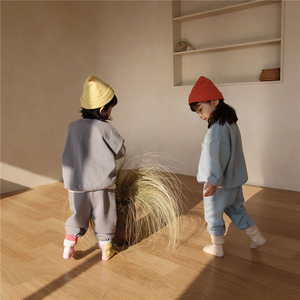 Ensemble de survêtement décontracté d'hiver à capuche en deux pièces pour adultes, en polyester/coton, haut à manches longues et pantalon pour unisexe - Product Image 5