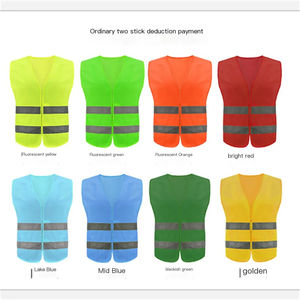 Unisex Zipper Security Sleeveless Safety <b>Vest</b> Multi-Pockets Plus Size Cotton T-Shirts for Men for Running <b>Cycling</b> Construction - Product Image 6