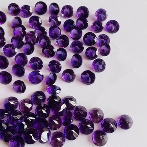 พลอยอเมทิสต์ธรรมชาติขนาด9มม. ผลิตจากบราซิลที่มีคุณภาพระดับ AAA พร้อมความมันวาวและความคมชัดสูงส่องประกายหินอัญมณีหลวม - Product Image 3