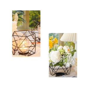 Portavelas votivo de mesa de hierro personalizado moderno candelita interior y exterior para el hogar, hotel, oficina, decoración para fiesta de boda - Product Image 6