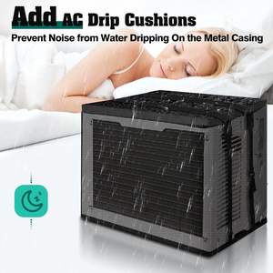 Housse de climatiseur de fenêtre extérieure, <span class=keywords><strong>protection</strong></span> contre la poussière et l'eau, noire, pour climatiseur de fenêtre extérieur - Product Image 3