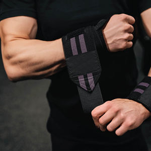 Soutien de poignet respirant en néoprène multicolore avec logo personnalisé, réglable, fermeture à boucle et crochet pour la salle de sport, le MMA, la boxe, l'entraînement - Product Image 6