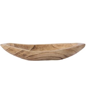 Bol à pâte rectangulaire en bois de manguier avec design vintage sculpté à la main et coins arrondis, parfait pour le style culinaire moderne - Product Image 4