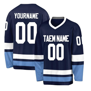 Camiseta de hockey sobre hielo de poliéster personalizada OEM para hombre, camisetas personalizadas al por mayor con nombre y color del equipo - Product Image 2