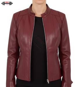Chaqueta Bomber de Cuero de Primera Calidad Profesional al por Mayor 2025, para Mujer, Talla Grande, con Rayas, Ecológica, Impermeable y Transpirable - Product Image 1