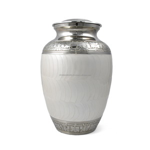 Urne de crémation complète en émail avec métal en laiton, meilleur pour les cendres humaines, sur mesure, fournisseur d'urnes de crémation bon marché - Product Image 6