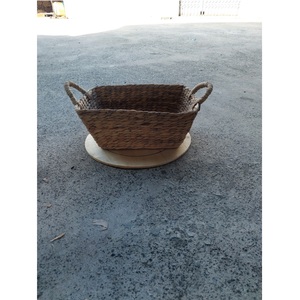 Cesta de almacenamiento Rectangular hecha a mano Mango retorcido Multi-Tamaño Conveniente Cubo de jacinto de agua Diseño cuadrado Hecho a mano Vietnam - Product Image 3