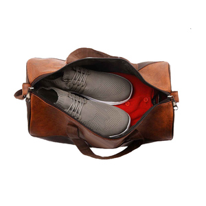 100% sacs de sport en cuir véritable sacs de sport écologiques grande capacité Sports durables Weekender Camping de nuit stockage à main - Product Image 5