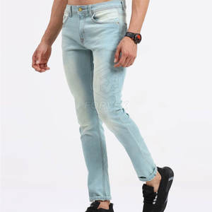 Fabricant professionnel d'usine, pantalon en jean droit pour homme, 100% coton, respirant, écologique, léger, vêtements de course - Product Image 5