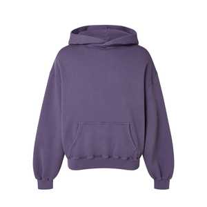 Sweat-shirts à capuche personnalisés imprimés de couleur lavande de qualité supérieure, 100% coton, streetwear élégant, 380GSM, doux et technique - Product Image 4