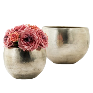 Ensemble de 2 bols à fleurs en relief dorés de qualité supérieure pour balcon et table de cuisine bol à fleurs décoratif à vendre à la main Design unique - Product Image 5