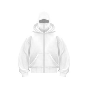 Sudadera con Capucha y Pasamontañas para Hombre, Estilo Ninja, con Estampado Bordado Personalizado, Lavado a la Piedra, Desgastado, con Máscara Facial - Product Image 2