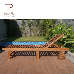 Tumbona de madera ecológica portátil para uso en exteriores para villas, playas, piscinas, patios-ODM - Product Image 1