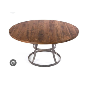 Table basse de luxe en bois massif avec base en métal, mobilier de salon traditionnel et écologique, décoration intérieure - Product Image 3